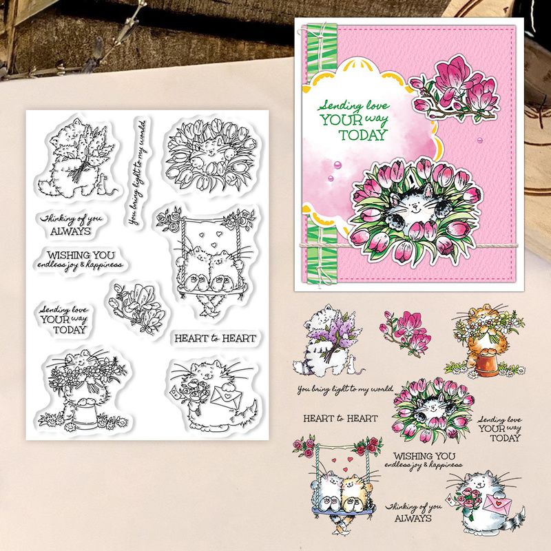 Clear Silicone Stamps For Card Making - Suncraft – tampon transparent en silicone