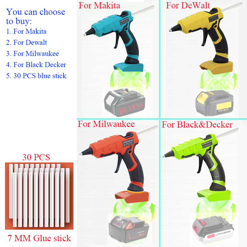 Hot Melt Glue Gun Cordless - Pistolet à colle chaude sans fil