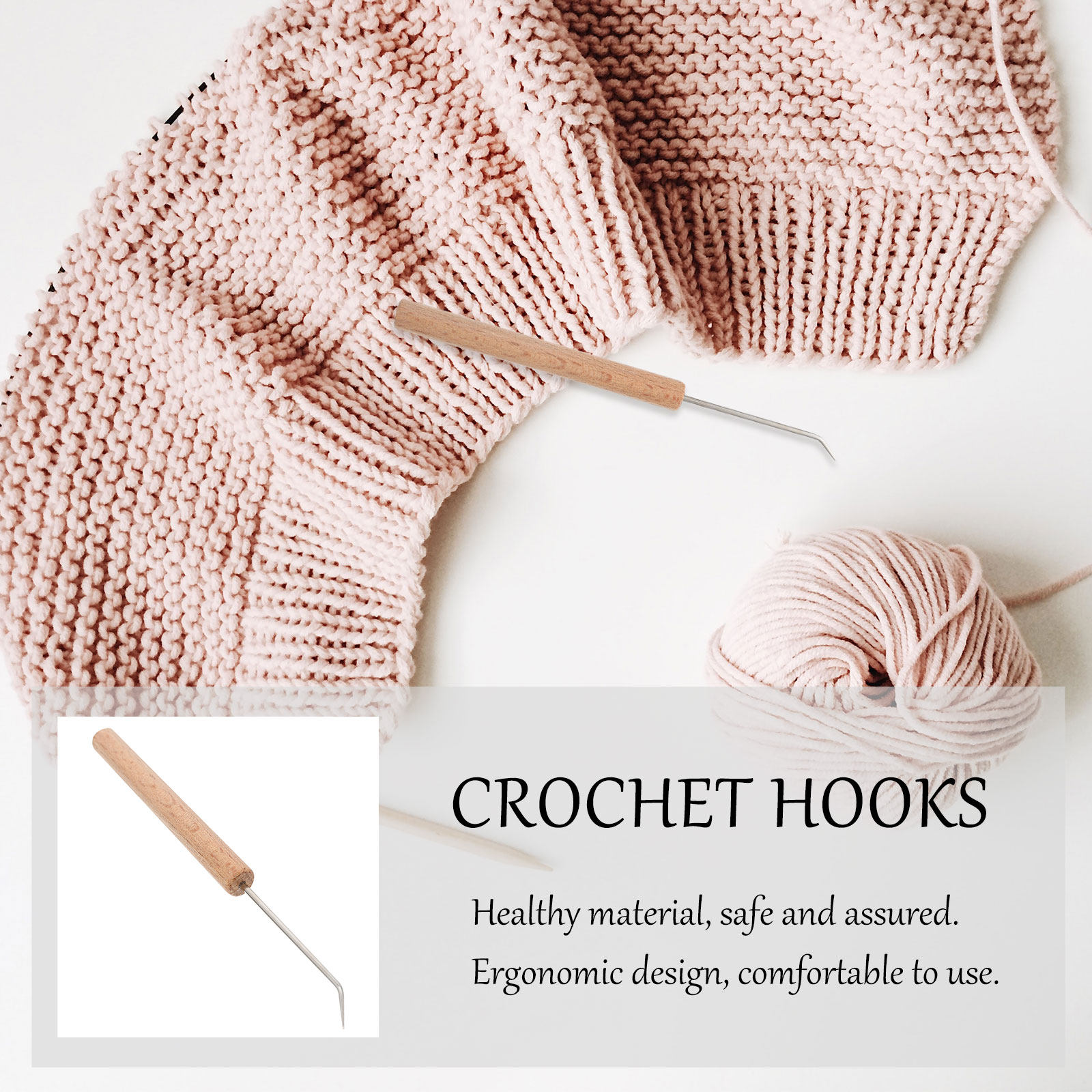 1 pièce : crochets à tricoter  - Wooden Crochet Hooks Ergonomic Handle avis et prix