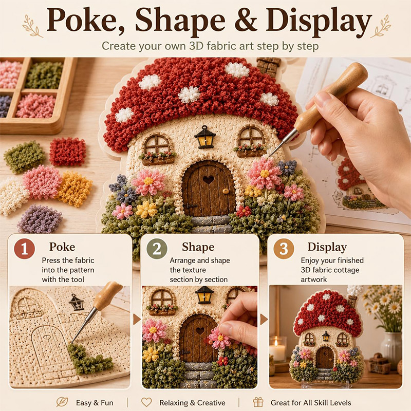 Kit DIY Poke Art Maison Champi - Craft Tools avis et prix