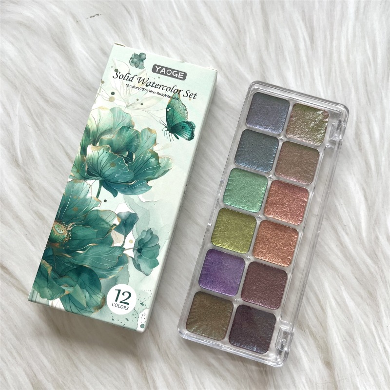 Peinture aquarelle solide camé - Watercolor Paint Set Solid Pigment avis et prix